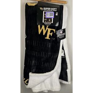 Wake Forest 60x70" Super Soft Faux Shearling Oversized Throw Demon Deacons NEW